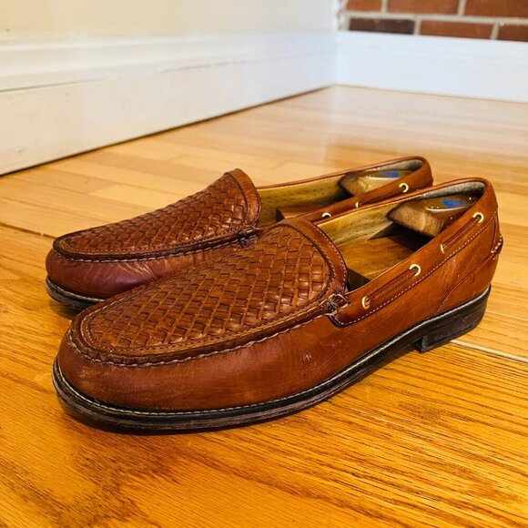 Sperry Gold Cup ASV Basket Woven Leather Loafer Men's 12 M - Picture 1 of 16